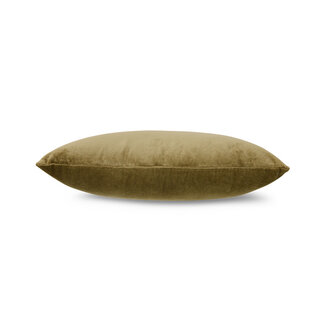 HKLIVING velvet cushion army green 60x40 cm 