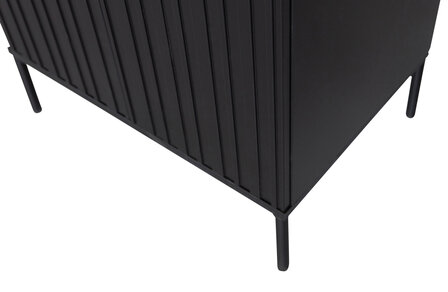 WOOOD Premium New Gravure hoge kast met lade grenen zwart