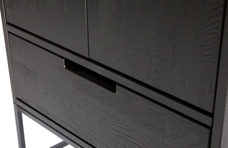 WOOOD Premium Silas hoge kast eiken blacknight 