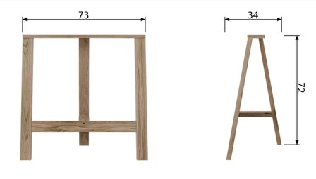 Vtwonen Brace Schraag Poot Eiken - Set v2