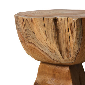 HKLIVING Teak Arched wooden stool