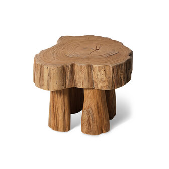 HKLIVING Teak Log wooden stool