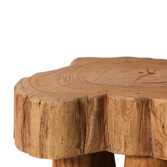 HKLIVING Teak Log wooden stool