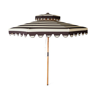 HKLIVING Striped patio umbrella stracciatella