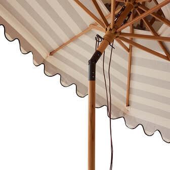 HKLIVING Striped patio umbrella stracciatella