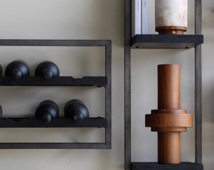 dBodhi Shelfmate wandplank type D black stain smoked iron