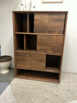 Walnut Nordic Rack 6 Sliding Doors