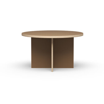 HKliving Dining table Brown round 130 cm 