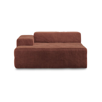 HKLIVING Brut Sofa Element Left Divan Royal Velvet, Magnolia