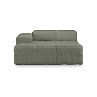 HKLIVING Brut Sofa Element Left Divan Linen, Army Green