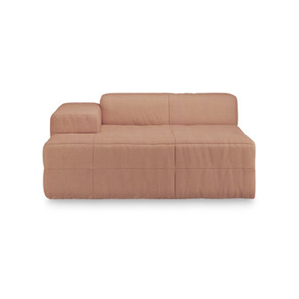 HKLIVING Brut Sofa Element Left Divan Linen, Dusty Rose