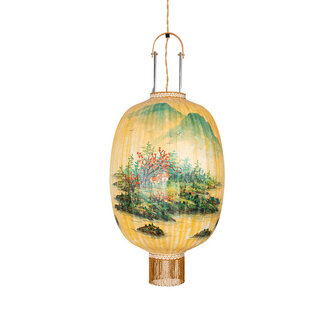 HKliving Traditional Lantern Oval, Landscape Painting, L