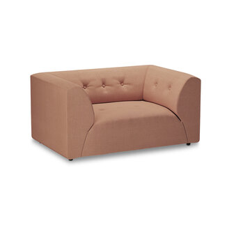 HKLIVING Vint Couch Element Loveseat Linen, Dusty Rose