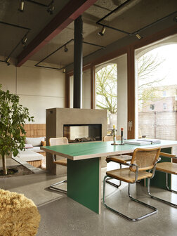 HKLIVING Dining Table Green Rectangular 220cm