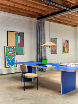 HKLIVING Dining Table Blue Rectangular 280cm