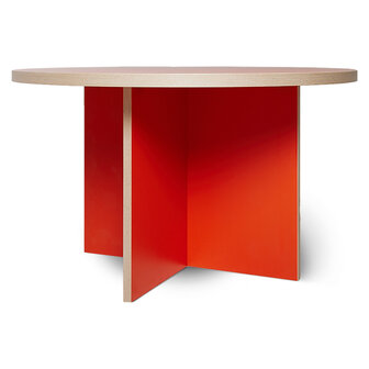 HKliving Dining table Orange round 130 cm 