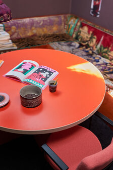 HKliving Dining table Orange round 130 cm 
