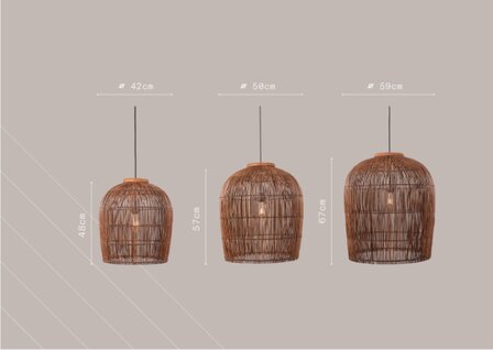 Dbodhi Aura Hanglamp Rattan brown