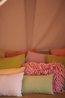 HKLIVING Rugged woolen cushion pink