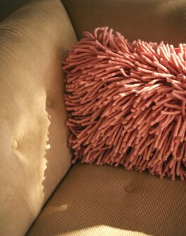 HKLIVING Rugged woolen cushion pink