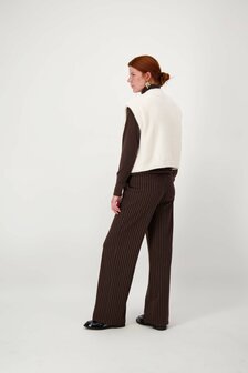 Zusss krijtstreep broek met detail 