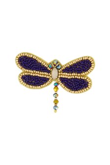 Libelle broche, night blue