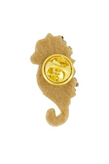 Zeepaard broche, night blue