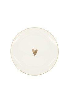 Zusss ontbijtbord hartje, goud
