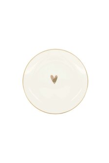 Zusss gebaksbordje hartje, goud
