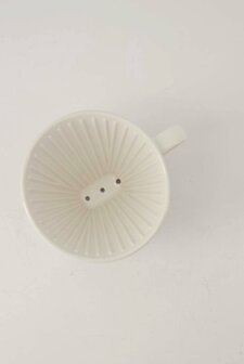 Zusss koffiefilterhouder keramiek hartje wit goud