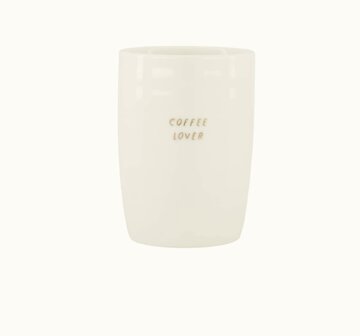 Zusss koffiemok coffee lover wit goud