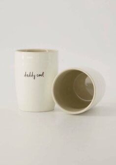 Zusss koffiemok daddy cool wit zand zwart