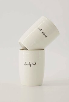 Zusss koffiemok daddy cool wit zand zwart