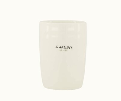 Zusss koffiemok stapelgek wit zwart