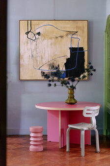 HKLIVING Dining table raspberry round 130 cm 