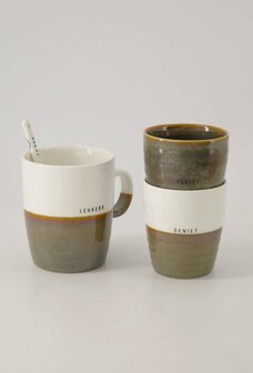 Zusss koffiemok geniet donkergroen