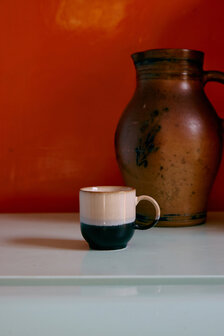 HKLIVING 70s ceramics: caf&eacute; mugs abstract, set of 4