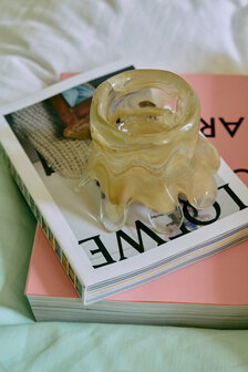 HKLIVING Candle holder low cream