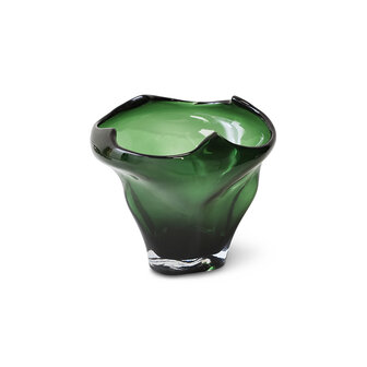 HKLIVING Folded mid vase, emerald
