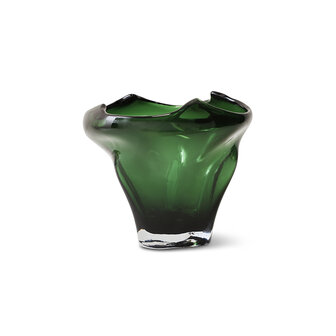 HKLIVING Folded mid vase, emerald