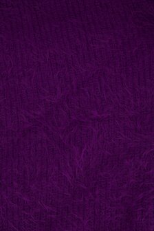 Zusss fluffy trui met ronde hals mid purple