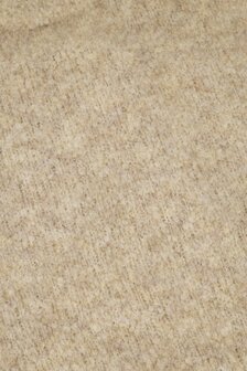 Zusss boucle trui met ronde hals beige