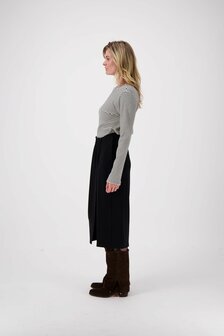 Zusss wikkel rok met plooi zwart