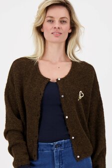 Zusss basic vestje chocoladebruin