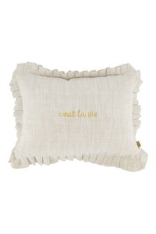 Zusss kussen cest la vie 35x25cm peper en zout