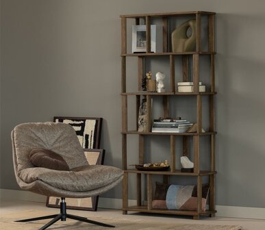 WOOOD Riss Boekenkast Eikenhout 186x90 Naturel