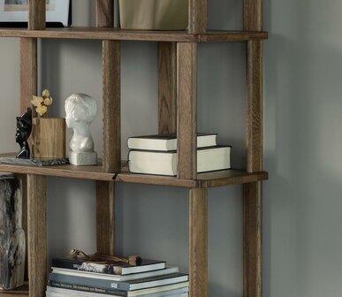 WOOOD Riss Boekenkast Eikenhout 186x90 Naturel