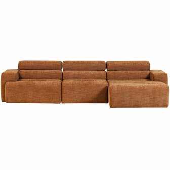 WOOOD Novi Chaise Longue Bank Rechts Oranje Melange