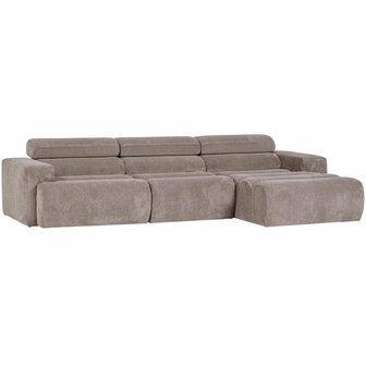WOOOD Novi Chaise Longue Bank Rechts Ribstof Zand