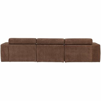WOOOD Novi Chaise Longue Bank Rechts Ribstof Mokkabruin